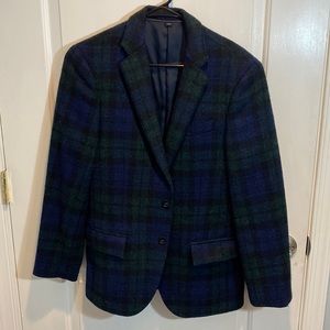 Vintage J. Crew Harris Tweed Ludlow Blazer in Blackwatch Wool 36s